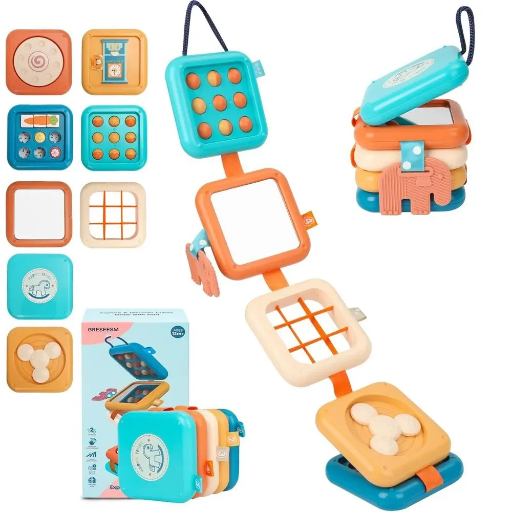 Montessori Busy Board Sensory Travel Toy Ages 12M+ Toddler New